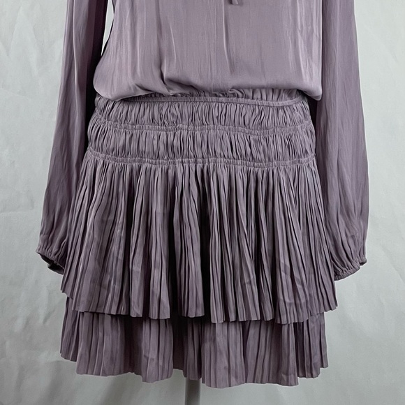 Current Air Lilac Purple Ruffled Coastal CowGirl Mini Dress NWOT Size M - Picture 4 of 12